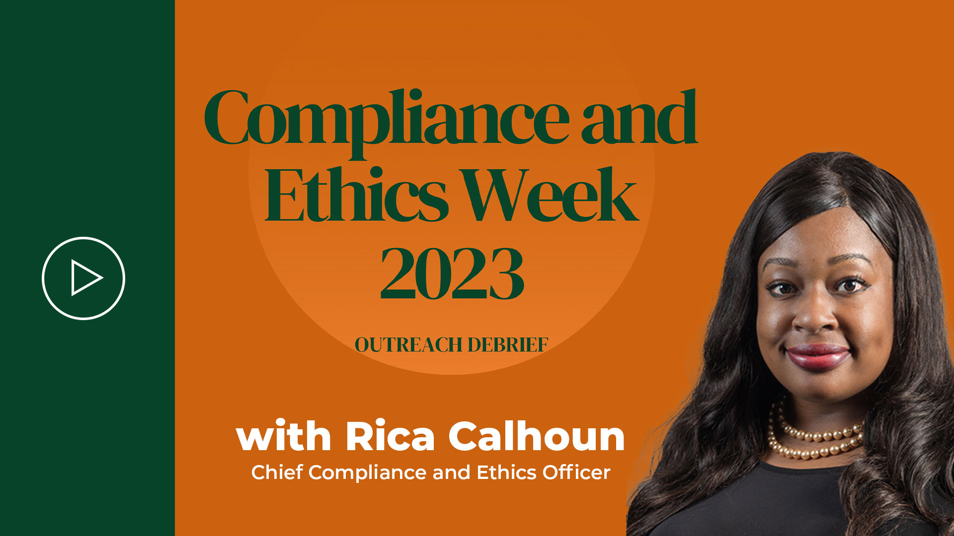Compliance and Ethics Week 2023 with Rica Calhoun