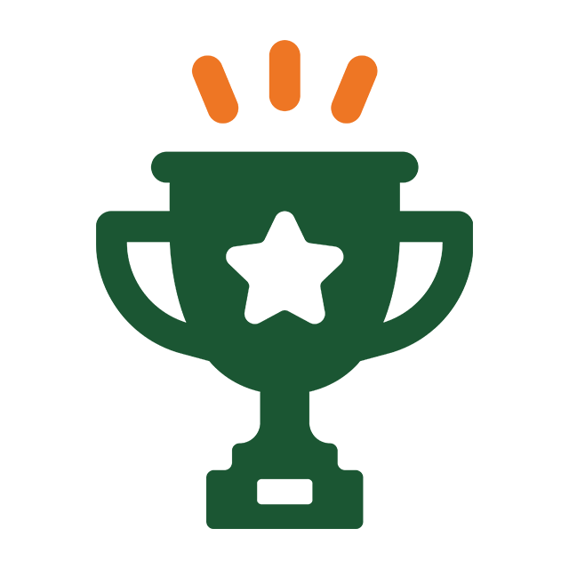 icon of a trophy cup with a star on the front