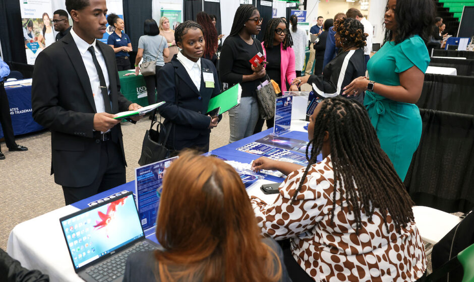 Students and Recruiters at Career Fair
