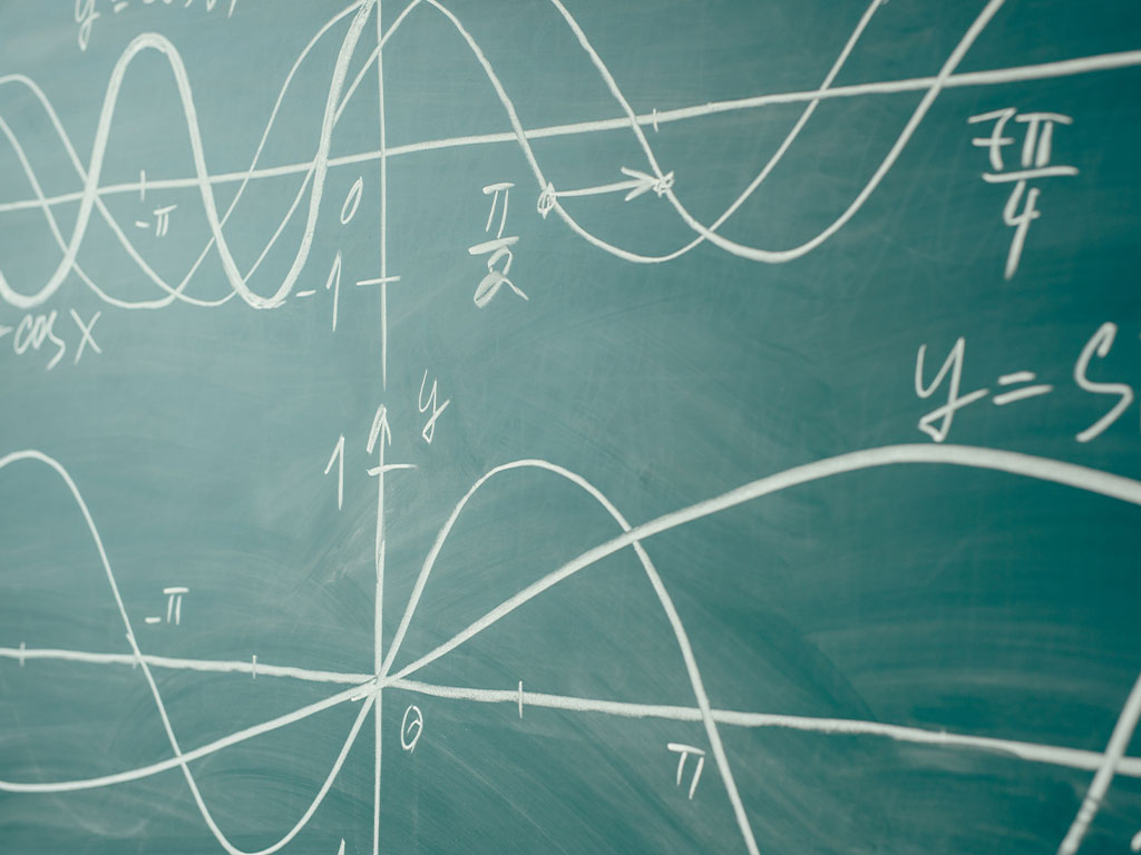 Chart written on chalkboard