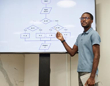From programming to cybersecurity, students gain real-world skills through labs, projects, and internships.