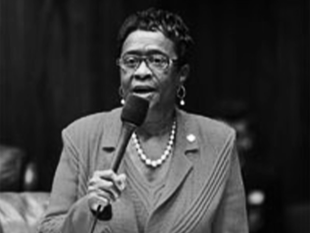 Florida State Senator Arthenia L. Joyner (D-Tampa), debating on the floor of the Florida Senate.