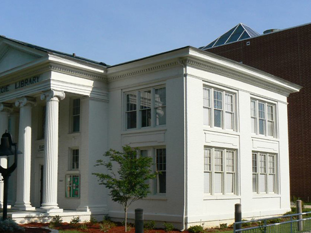 Carnegie Library constructed in 1907, and its Expansion facility constructed in 2005