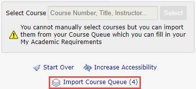 Import Course Queue Button