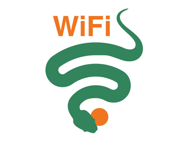 Wifi symbol in a rattler design