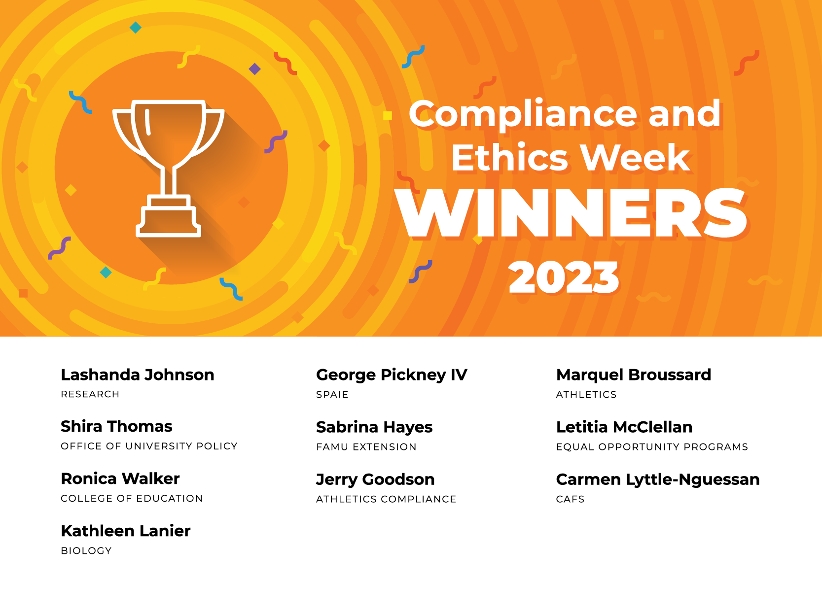 Compliance and Ethics Week Winners