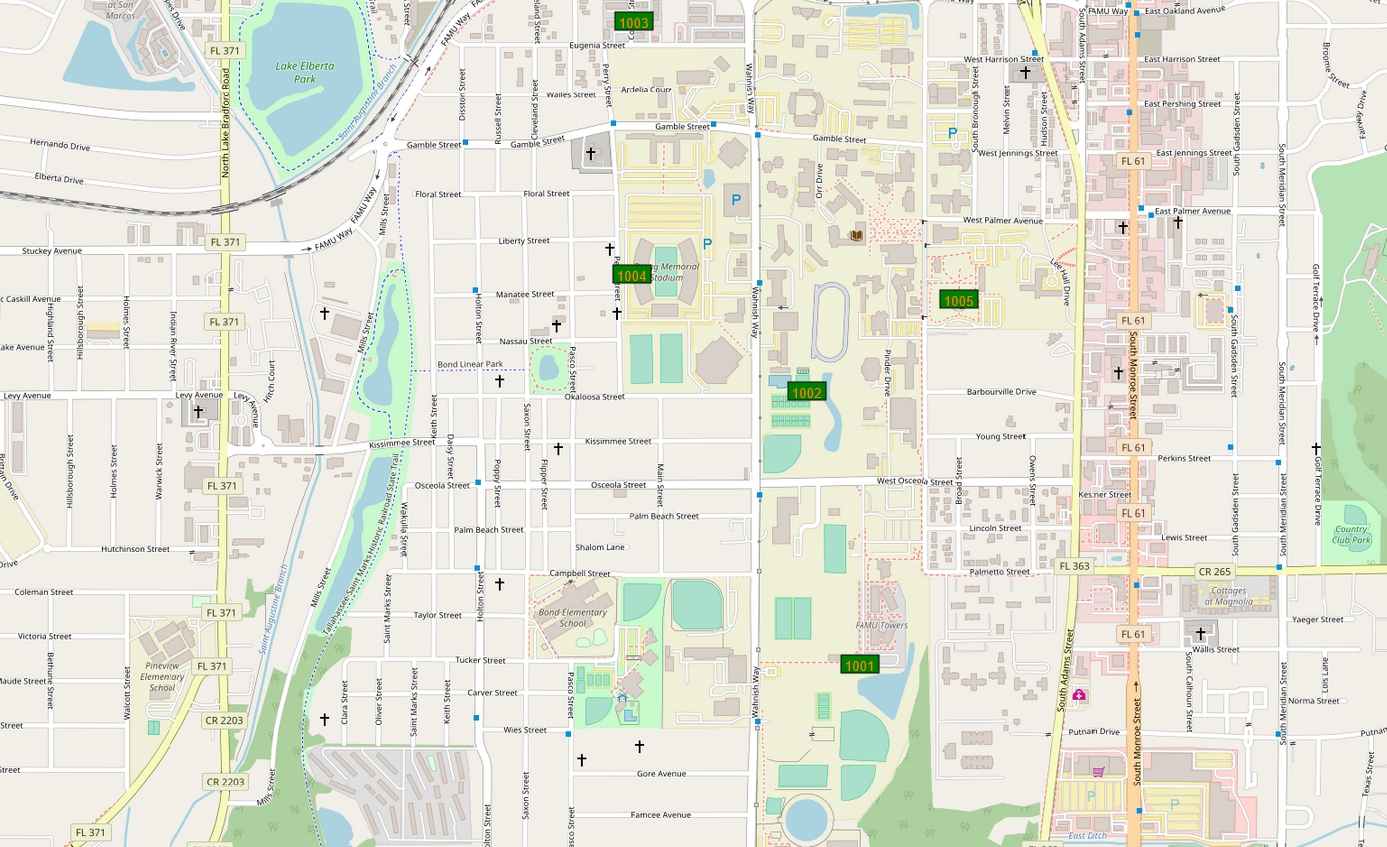 FAMU Outdoor Emergency Sirens Map