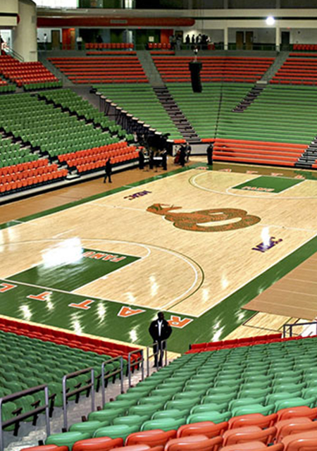 Lawson Multipurpose Center. FAMU basketball court