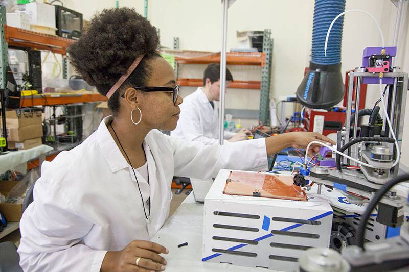 Researcher in lab