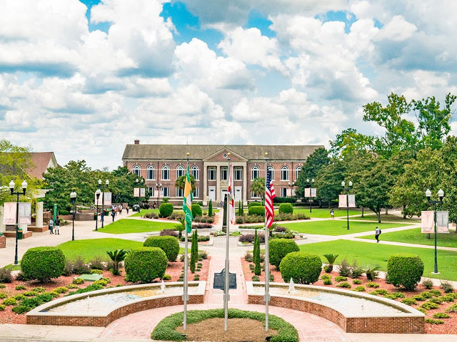 Main campus drone view