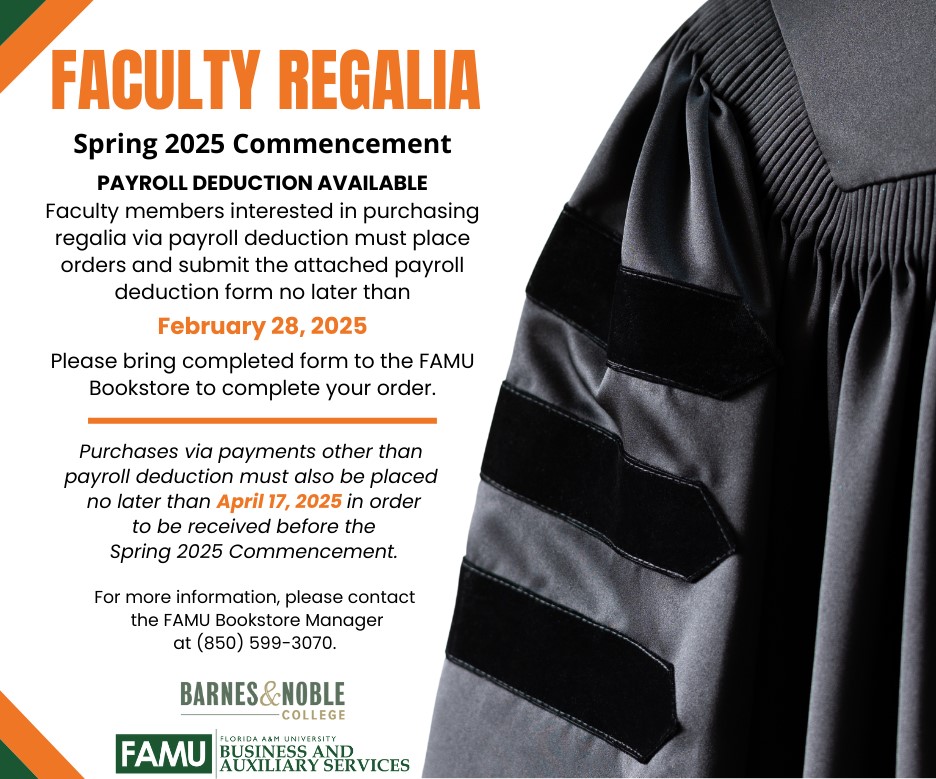 faculty regalia information graphic
