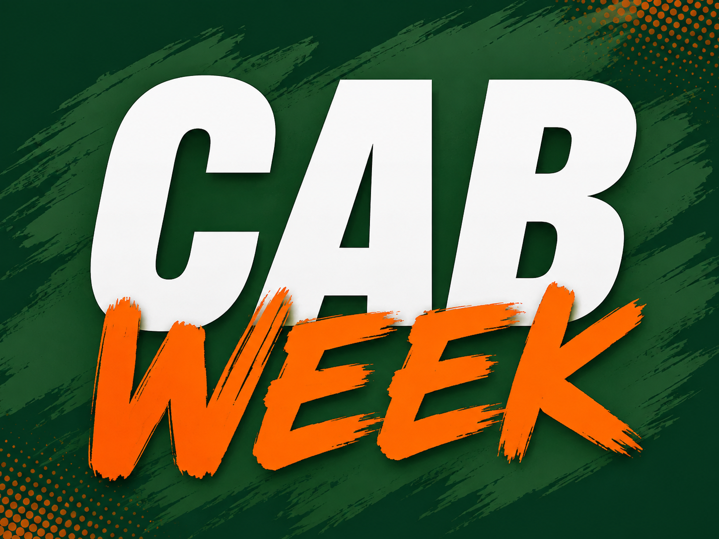 Green and orange graphic promoting FAMU Campus Activities Board CAB Week