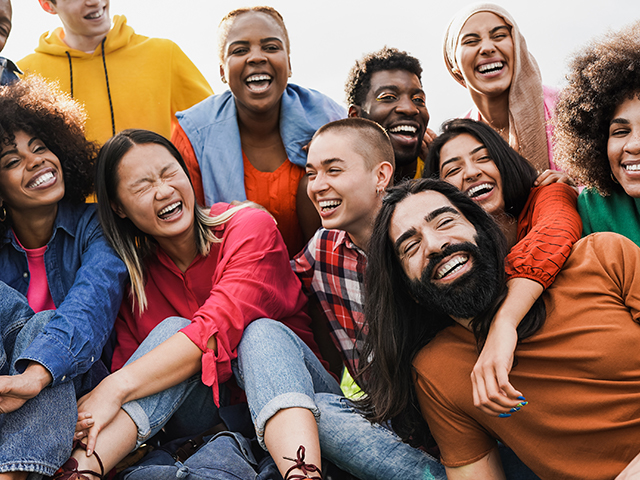 Group of diverse students